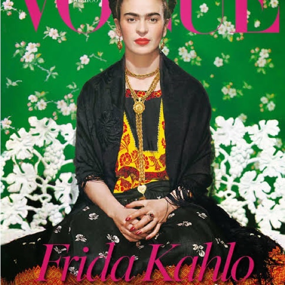 Huipil Frida Kahlo Style Vintage Mexican Blouse - Picture 1 of 8